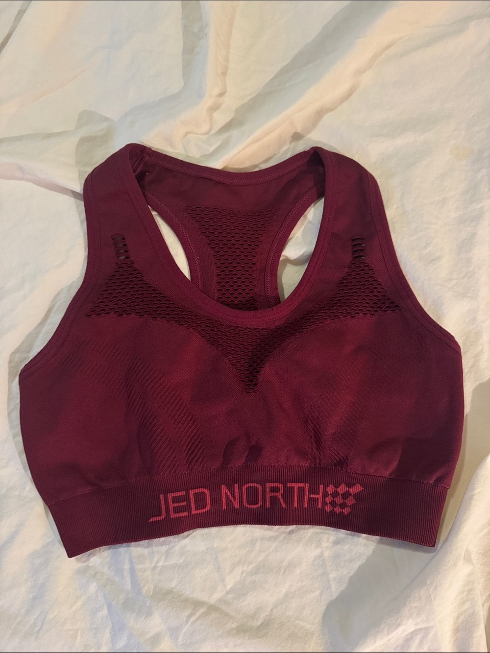 Jed North Seamless Racerback Sports Bra - Burgundy Wine